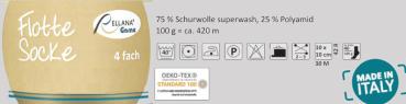 Preview: 100g Flotte Socke Sockenwolle Black 4-fach filzfrei von Rellana Farbauswahl
